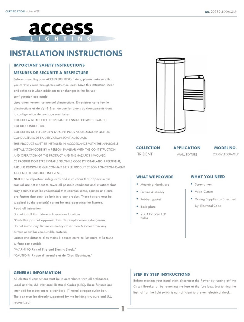 Access Lighting TRIDENT 20389LEDDMGLP installation instructions