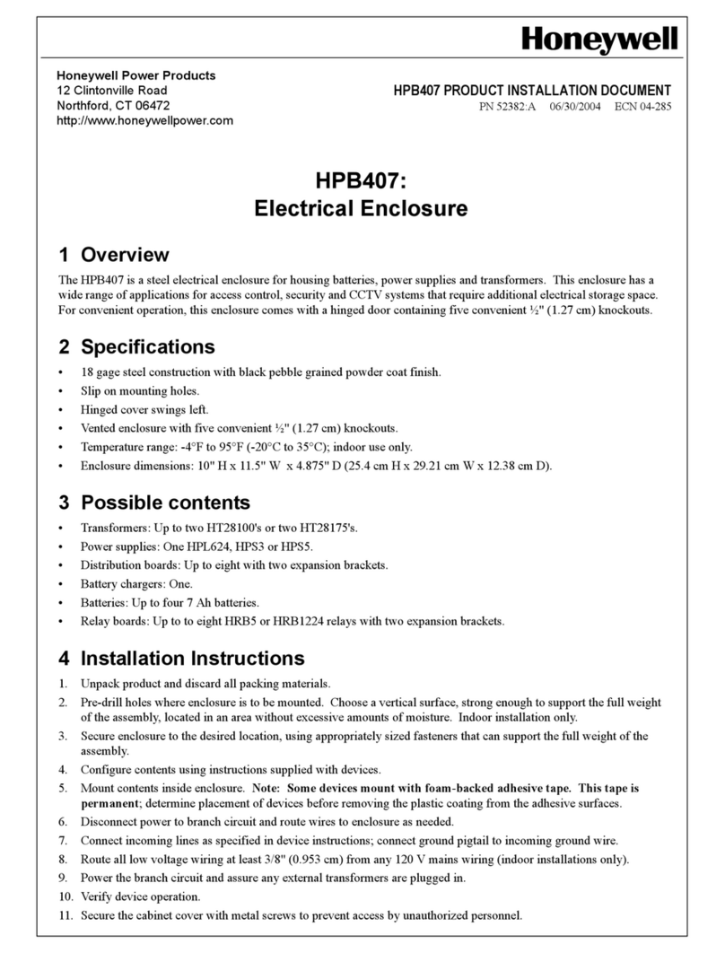 Honeywell HPB407 Technical manual Honeywell HPB407 Technical manual