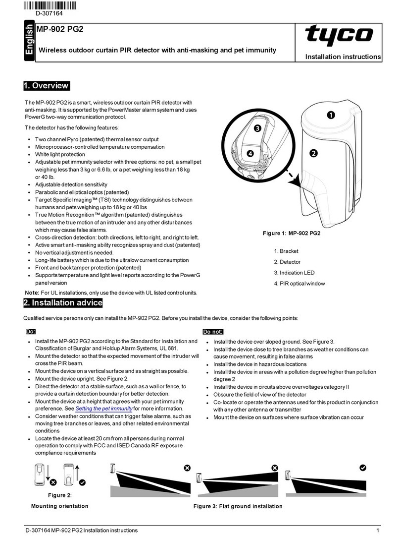 Tyco MP-902 PG2 User manual