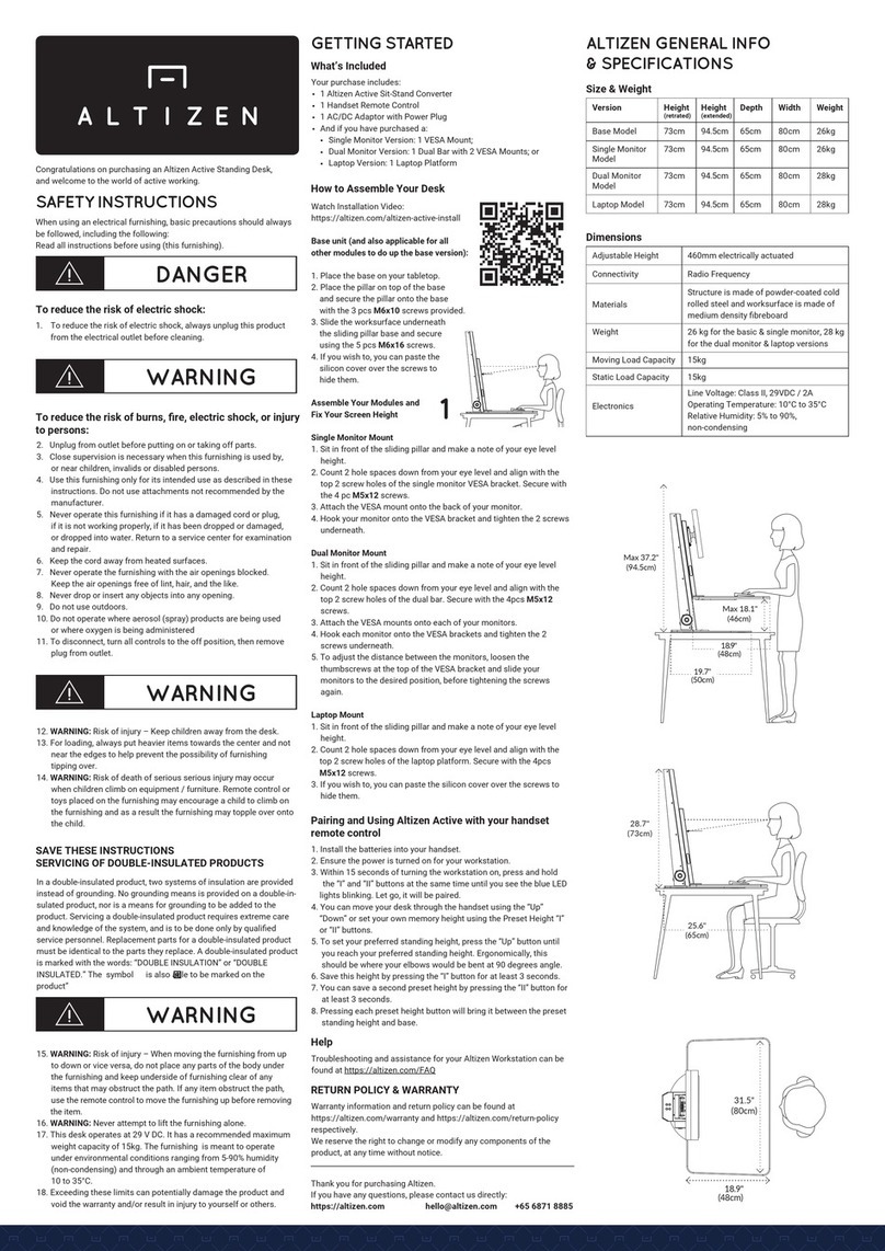 Altizen ACTIVE Series quick start guide