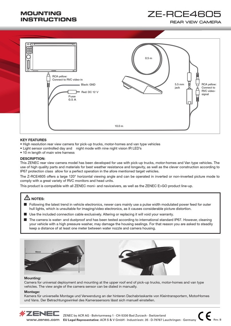 ZENEC ZE-RCE4605 Mounting instructions