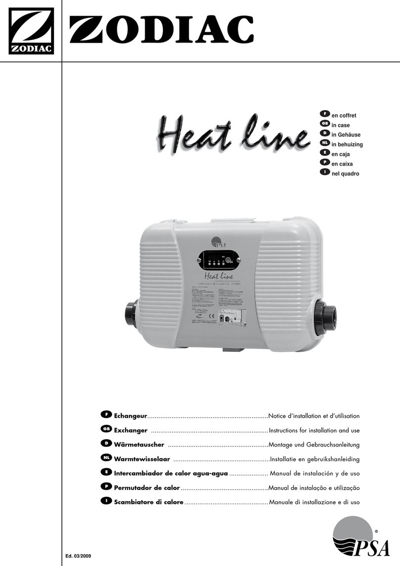 Zodiac Heatline in case Series Instructions for installation and use