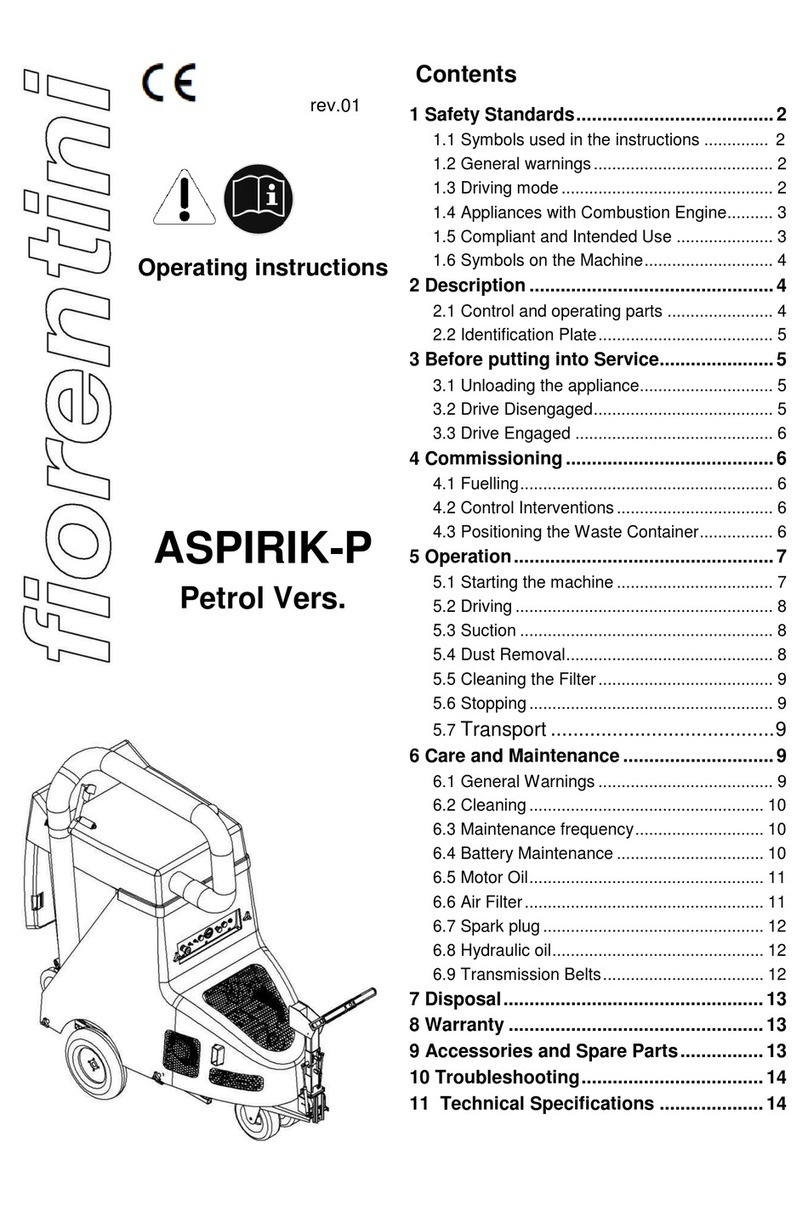 FIORENTINI ASPIRIK-P operating instructions