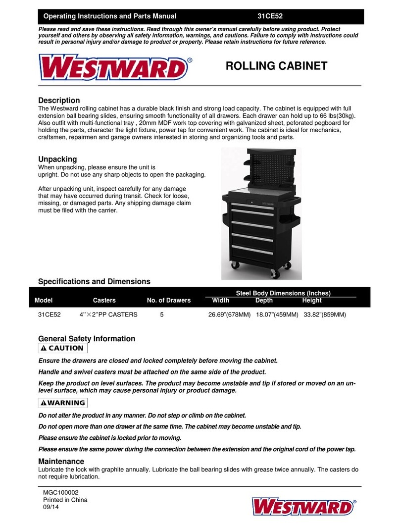 Westward 31CE52 Operating instructions and parts manual