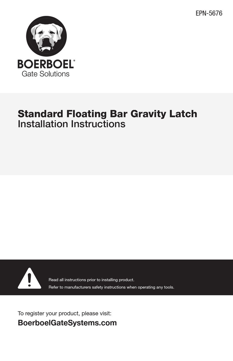 BOERBOEL Standard Floating Bar Gravity Latch installation instructions BOERBOEL Standard Floating Bar Gravity Latch installation instructions