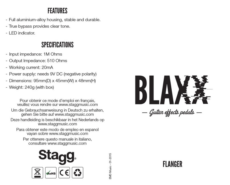 Stagg BLAXX FLANGER quick start guide