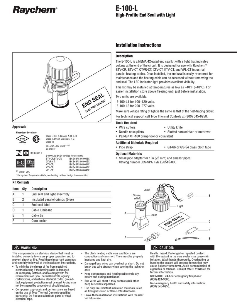 Raychem E-100-L1 installation instructions