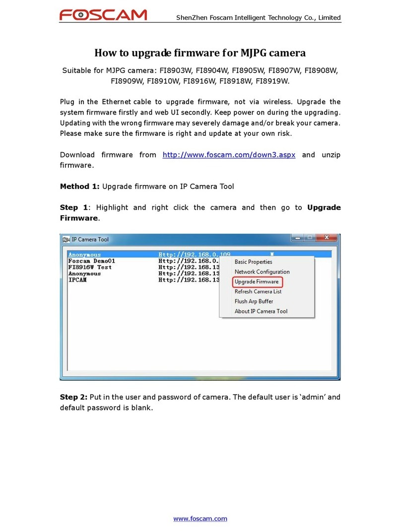 Foscam FI8903W Quick start guide