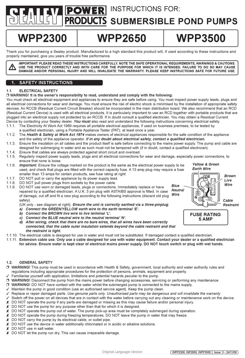 Sealey WPP2300 instructions