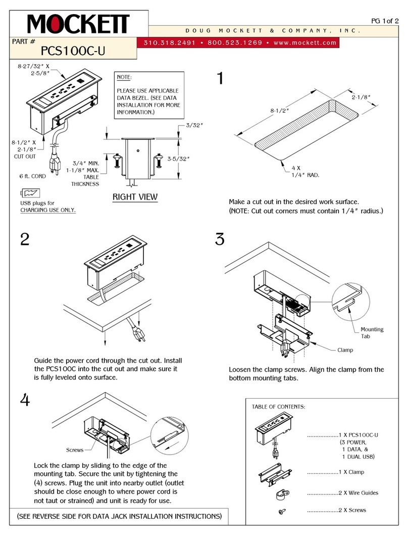Mockett PCS100C-U quick start guide