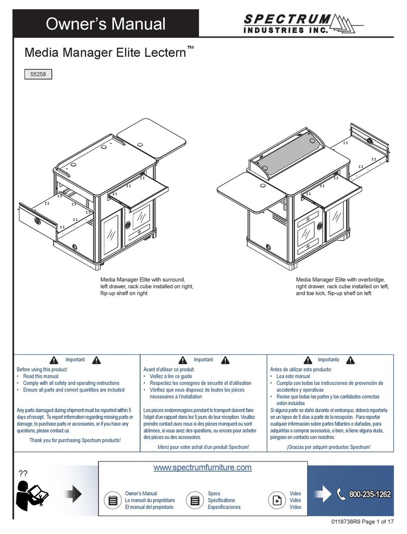 Spectrum Industries Elite Lectern 55258 User manual Spectrum Industries Elite Lectern 55258 User manual
