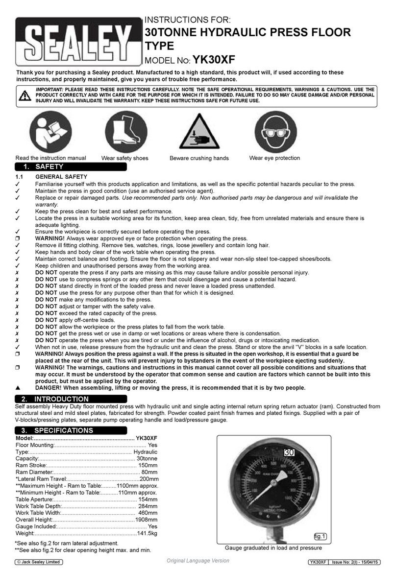 Sealey YK30XF instructions