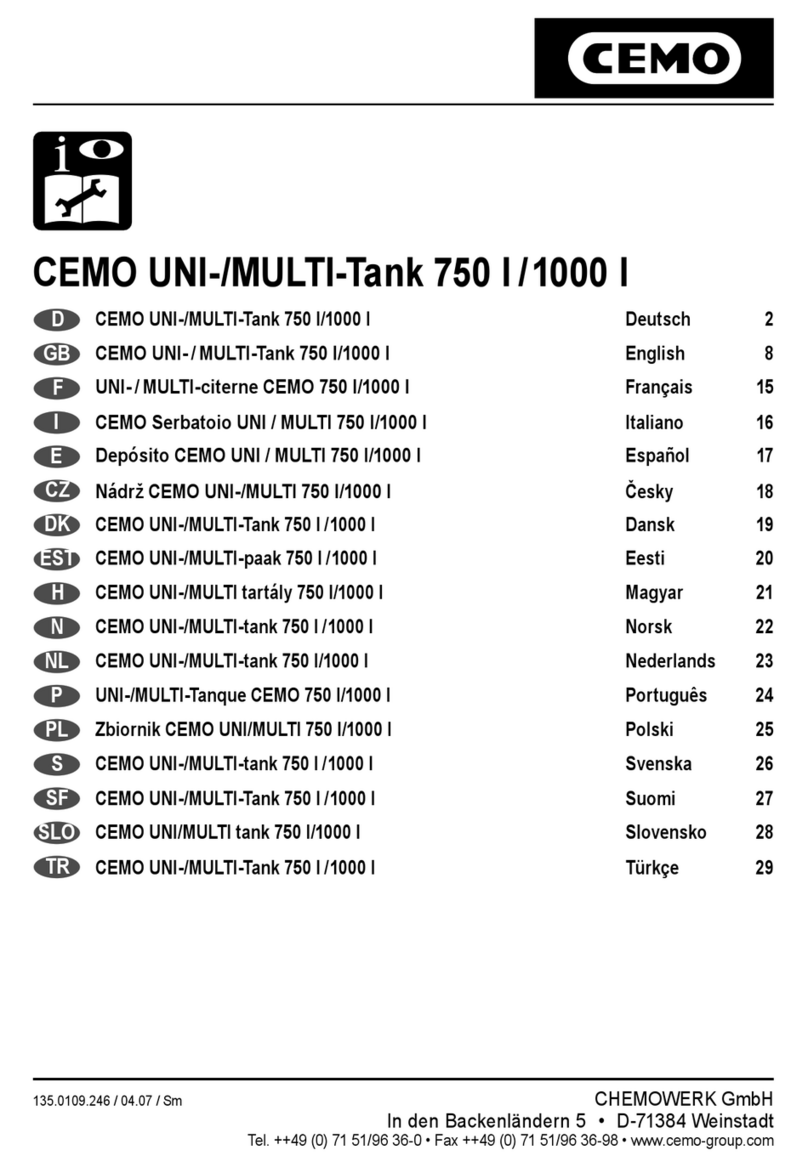 CEMO UNI-Tank 750 l instruction manual