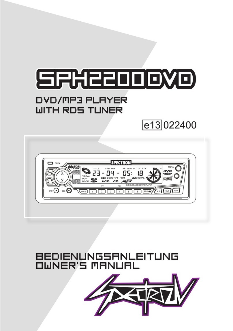 Spectron SPH2200DVD owner's manual
