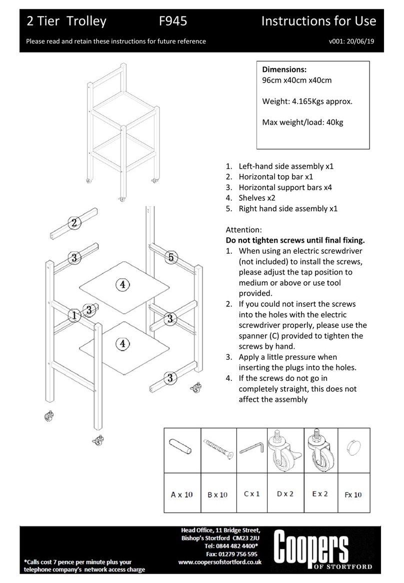 Coopers of Stortford F945 Instructions for use