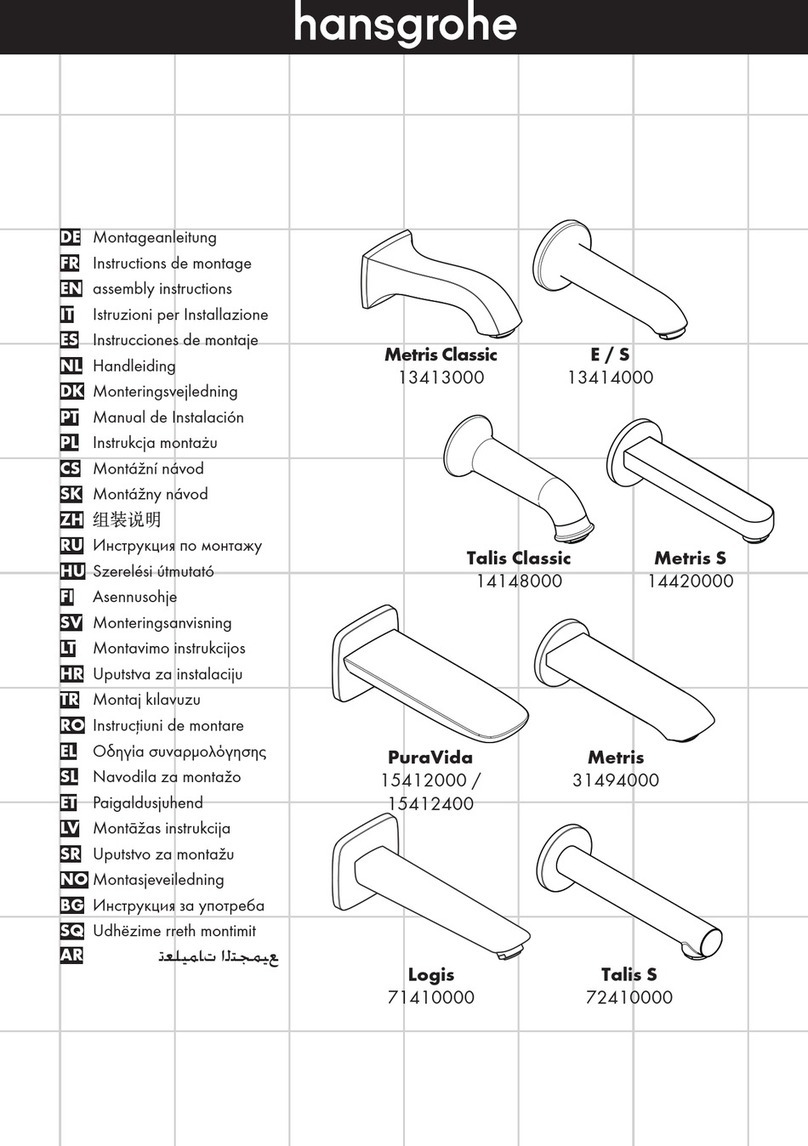 Hans Grohe Metris Classic 13413000 Assembly instructions