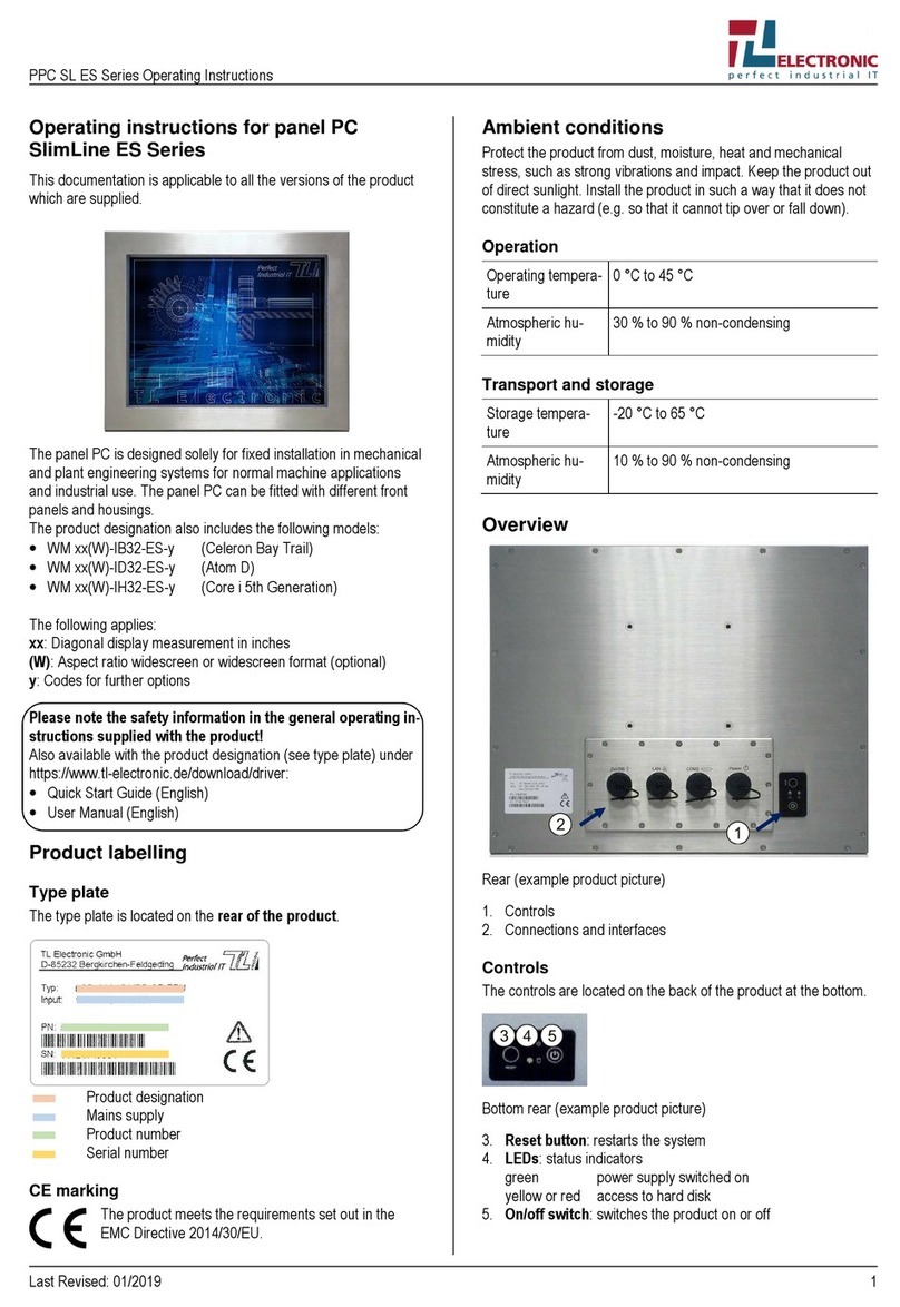 TL Electronic SlimLine ES Series operating instructions
