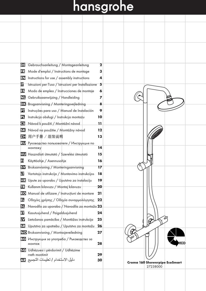 Hans Grohe Croma 160 Showerpipe EcoSmart 27238000 Manual Hans Grohe Croma 160 Showerpipe EcoSmart 27238000 Manual