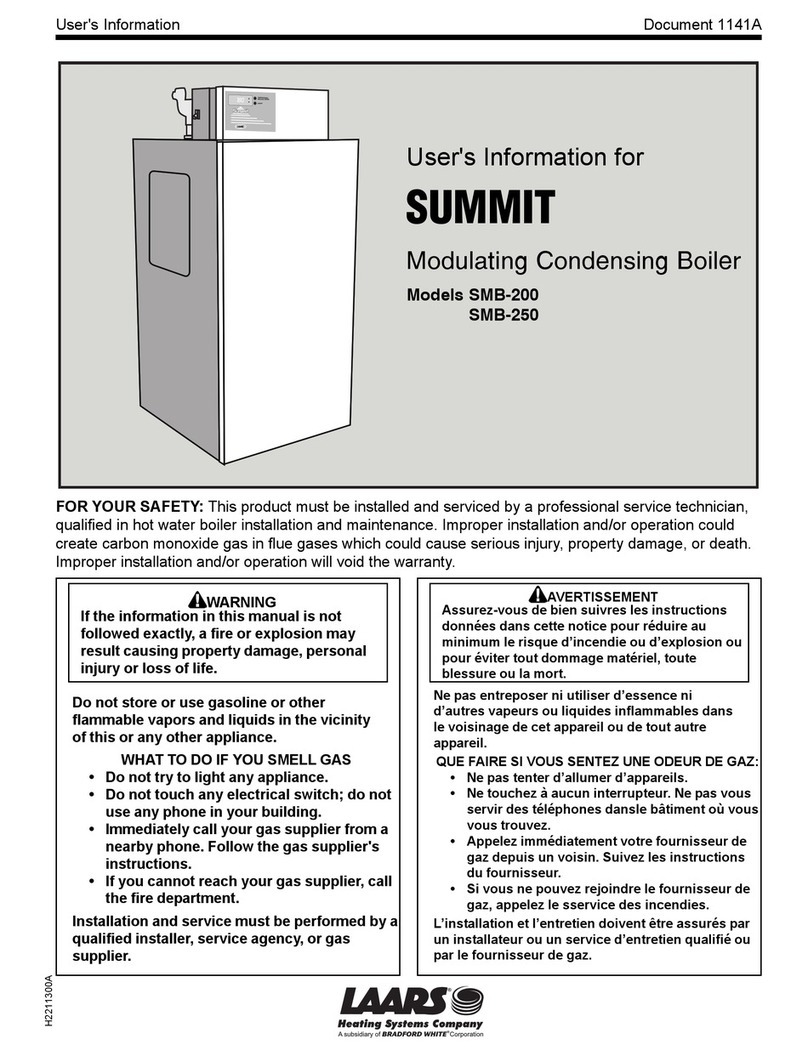 Laars SUMMIT SMB-200 User information Laars SUMMIT SMB-200 User information