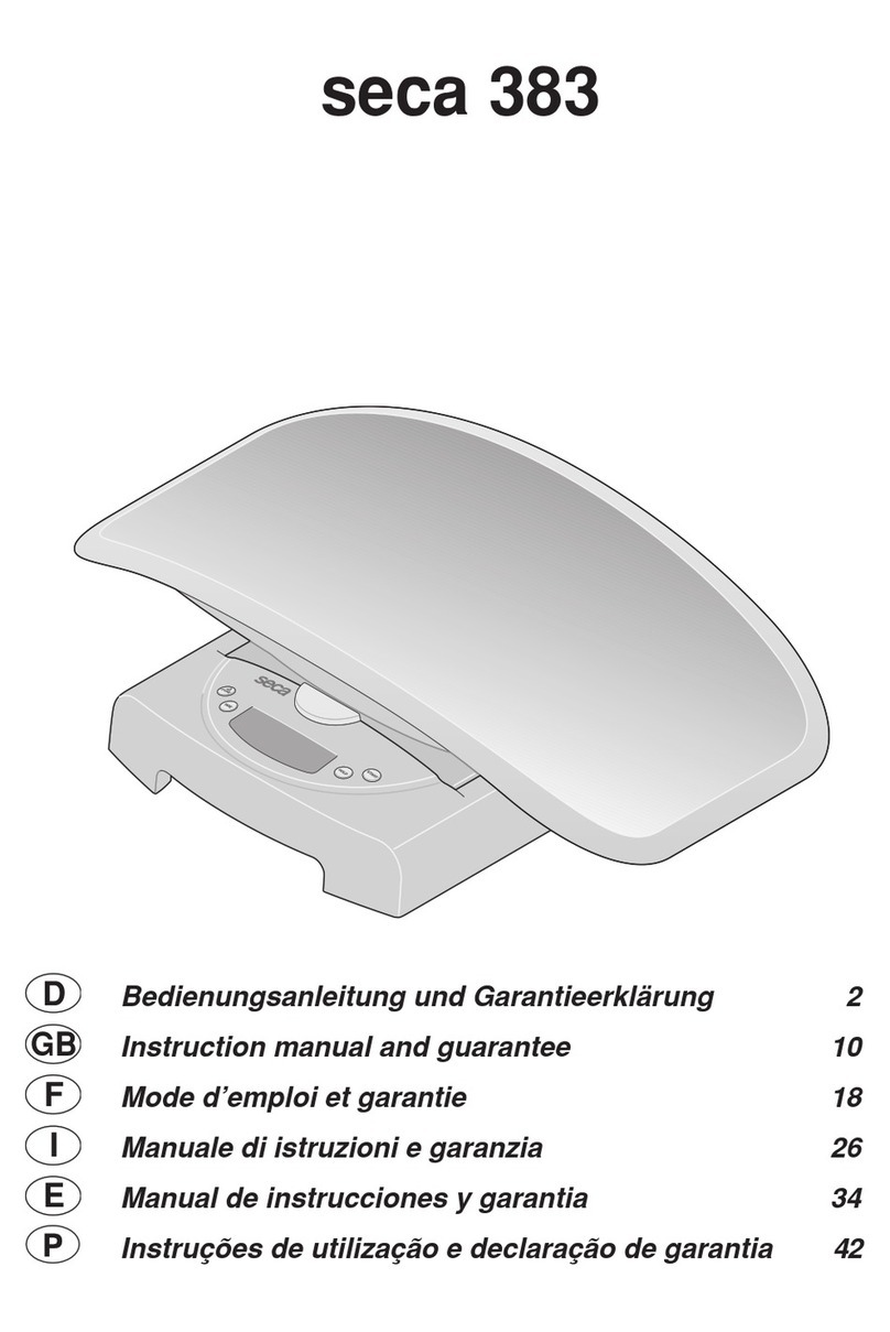 Seca 383 Instruction manual and guarantee