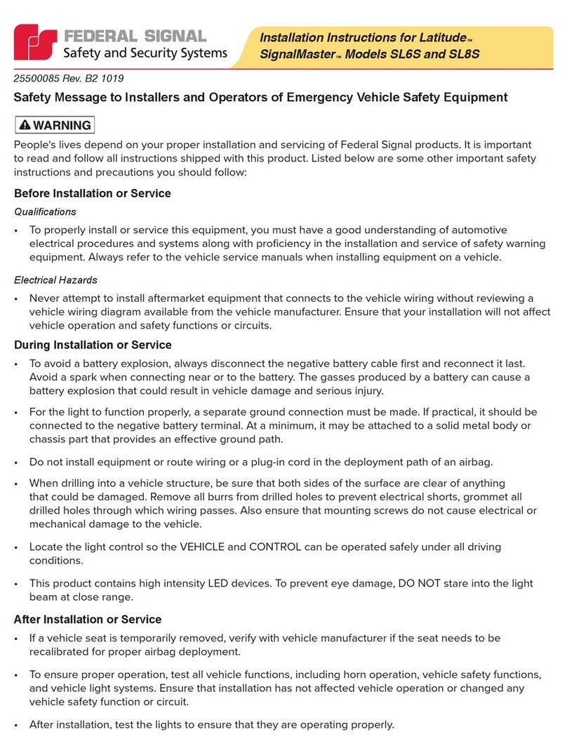 Federal Signal Corporation Latitude SignalMaster SL6S User manual Federal Signal Corporation Latitude SignalMaster SL6S User manual