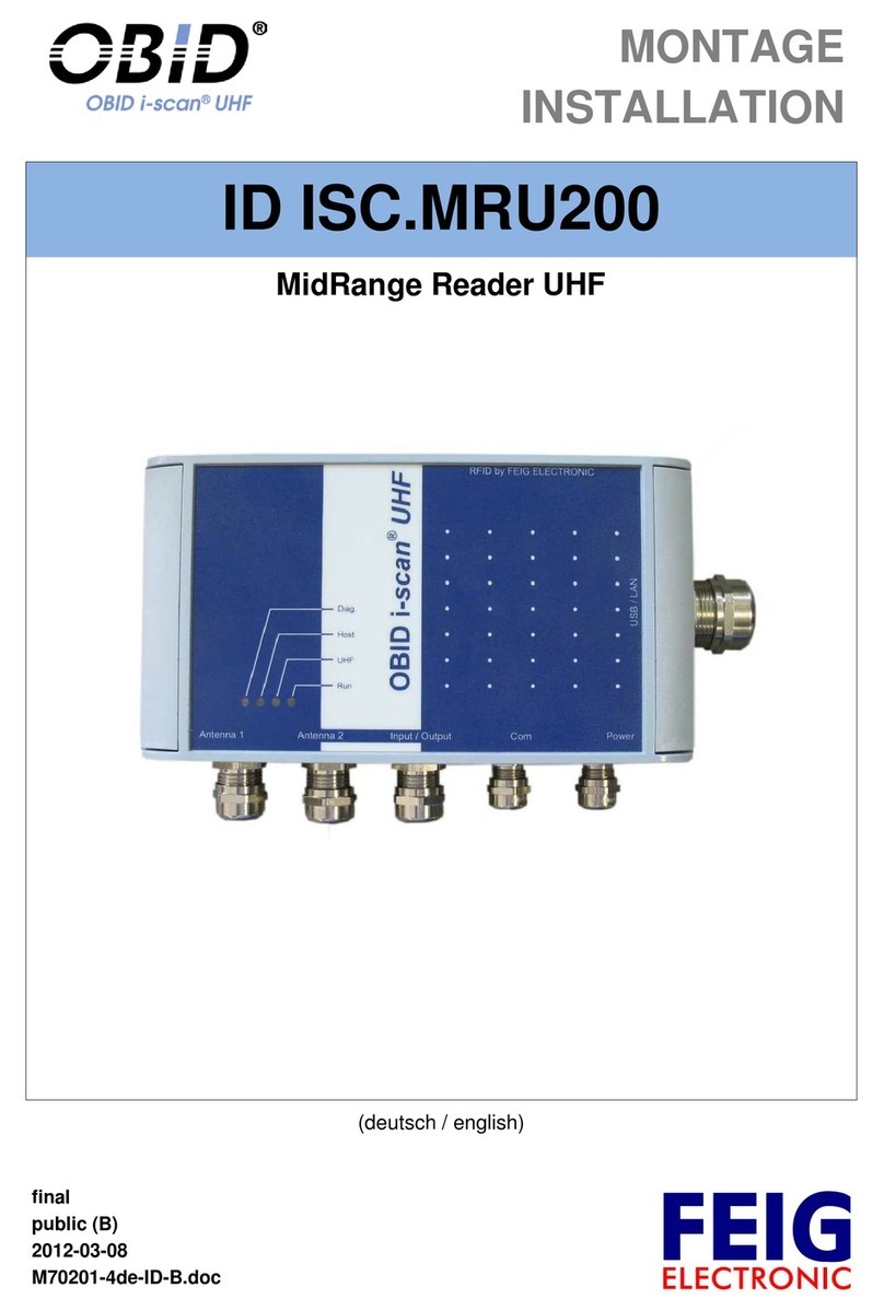 Feig Electronic OBID i-scan UHF ISC.MRU200 User manual