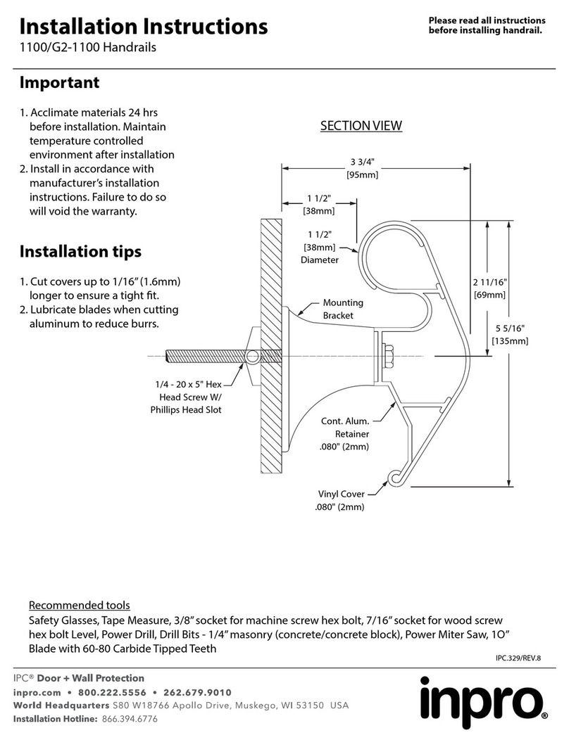 INPRO 1100/G2 installation instructions