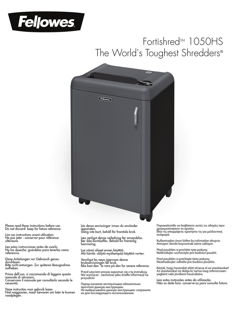 Fellowes Fortishred 1050HS instructions
