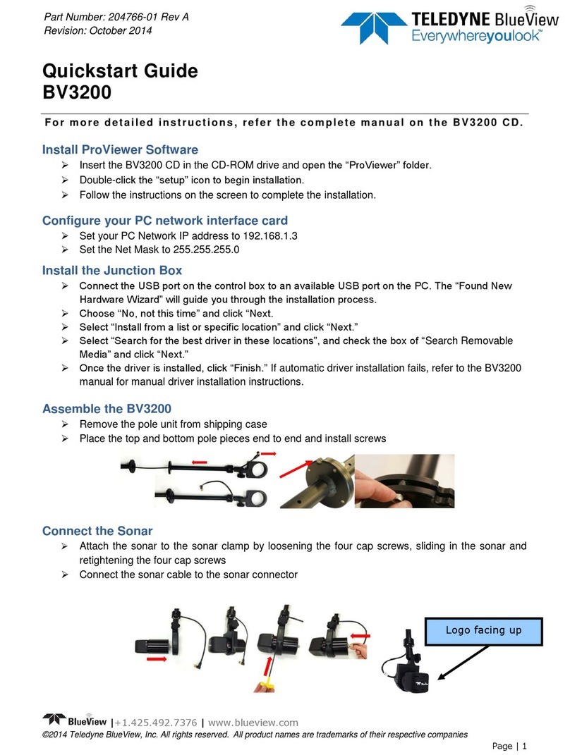 Teledyne BlueView BV3200 User manual