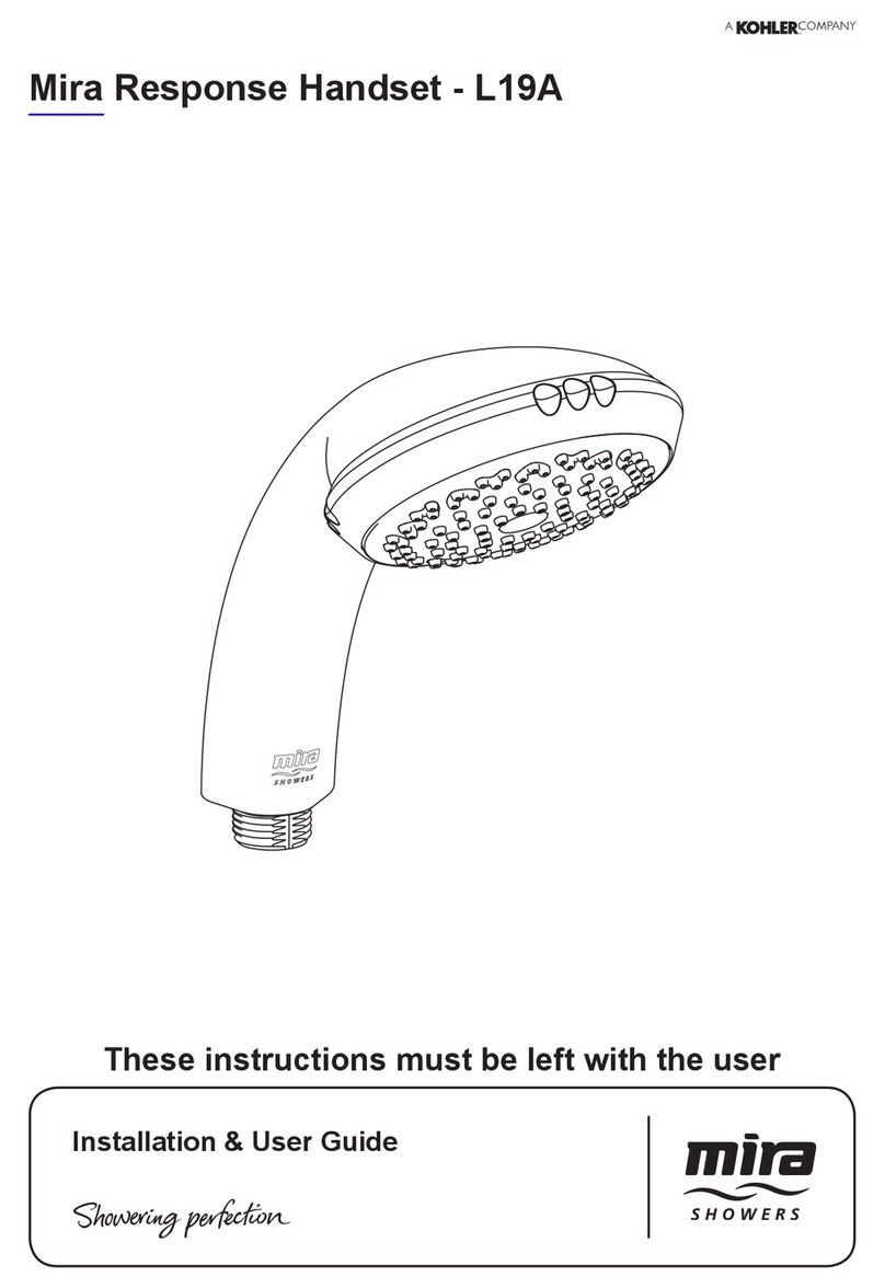 Kohler Mira Response Handset L19A Operation manual Kohler Mira Response Handset L19A Operation manual