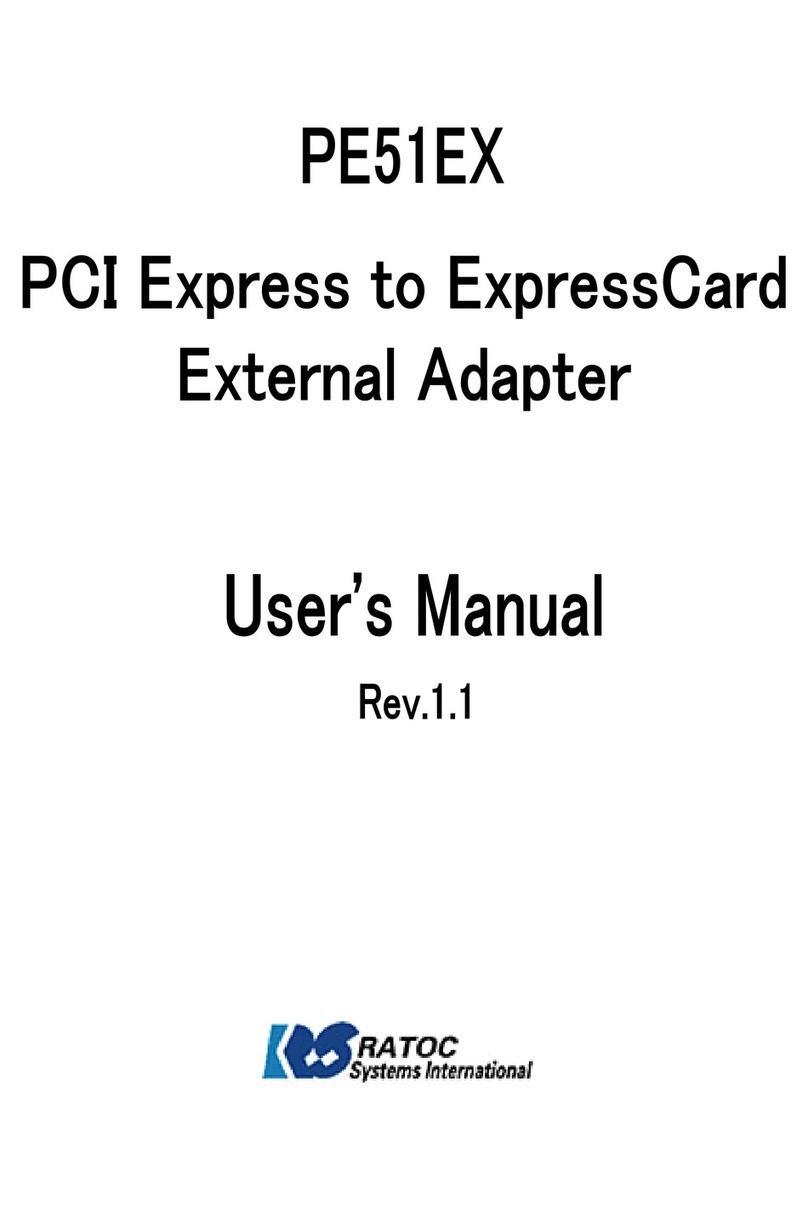 Ratoc Systems PE51EX User manual Ratoc Systems PE51EX User manual