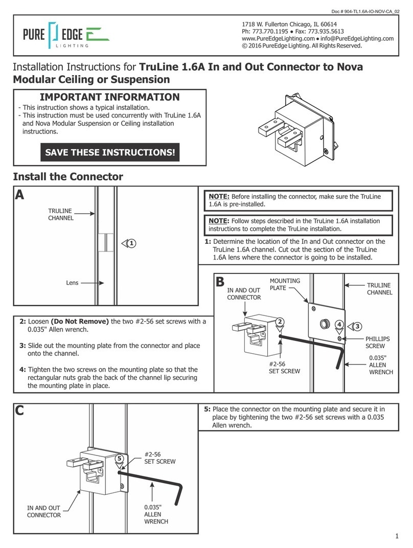 PureEdge Lighting TruLine 1.6A User manual PureEdge Lighting TruLine 1.6A User manual