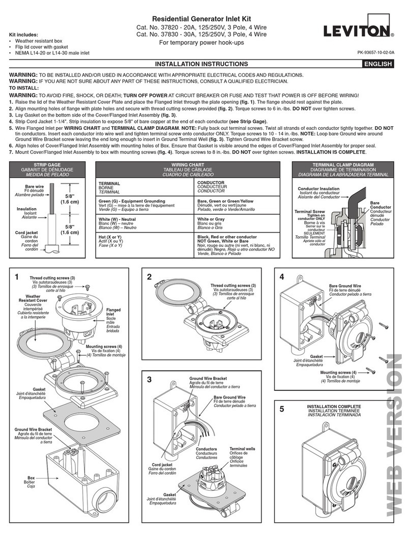 Leviton 37820 User manual