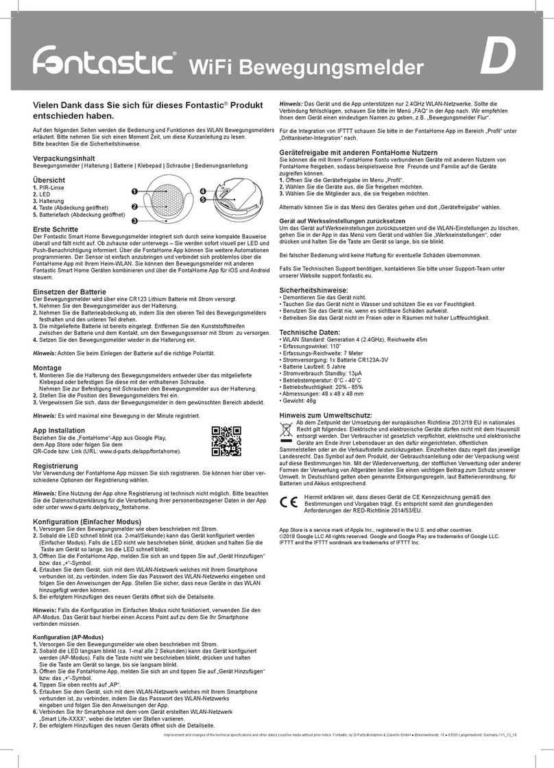 D-Parts fontastic Series quick start guide