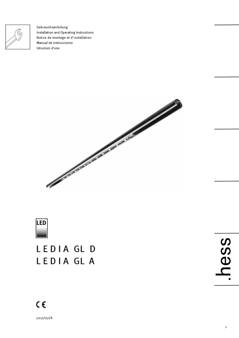 Hess LEDIA GL A Series Installation and operating instructions
