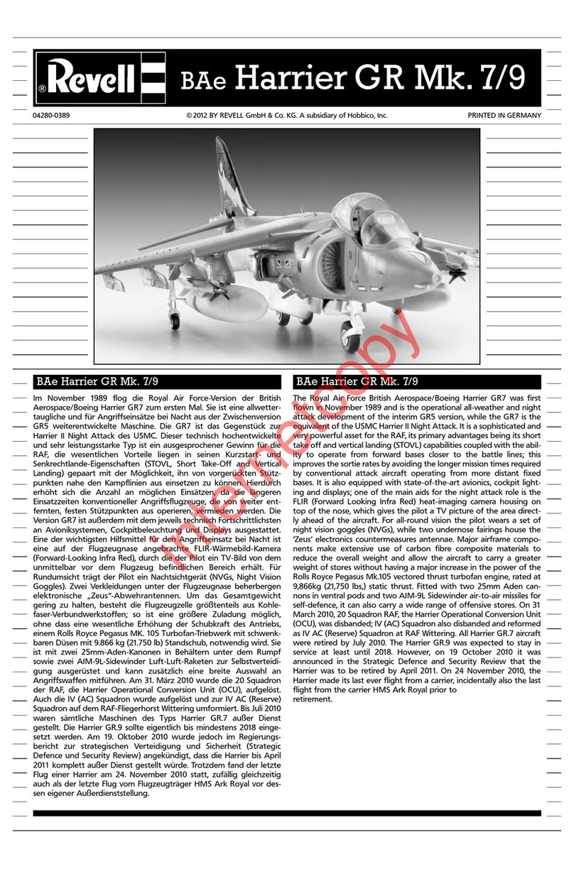 REVELL BAe Harrier GR Mk. 7/9 manual