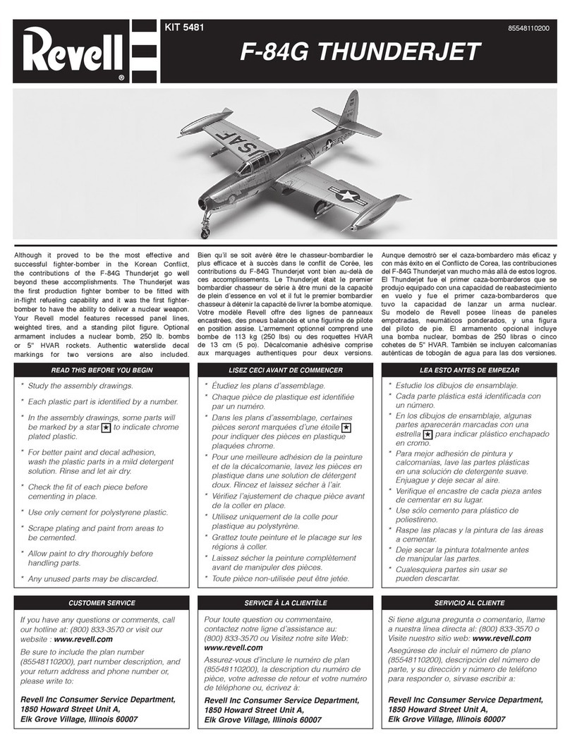 REVELL F-84G THUNDERJET User manual