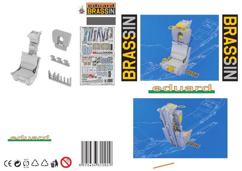 Eduard BRASSIN 632002 F-4B/J/N/S seat 1/32 Assembly manual