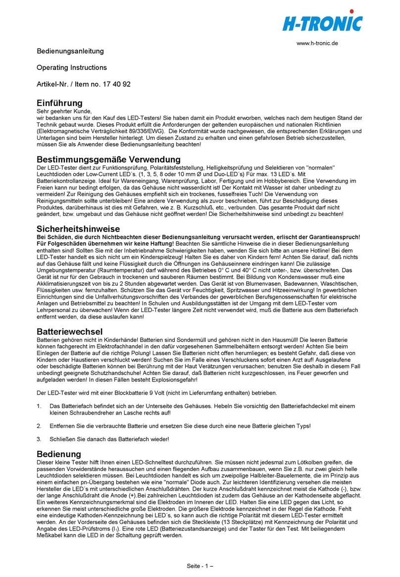 HTRONIC 17 40 92 operating instructions