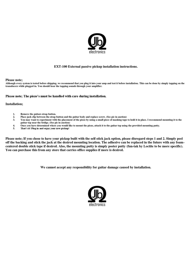 JJB Electronics EXT-100 installation instructions
