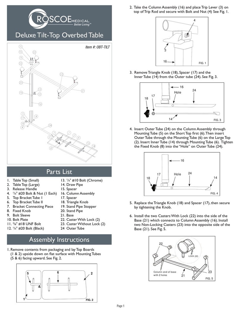 Roscoe Medical OBT-TILT instructions
