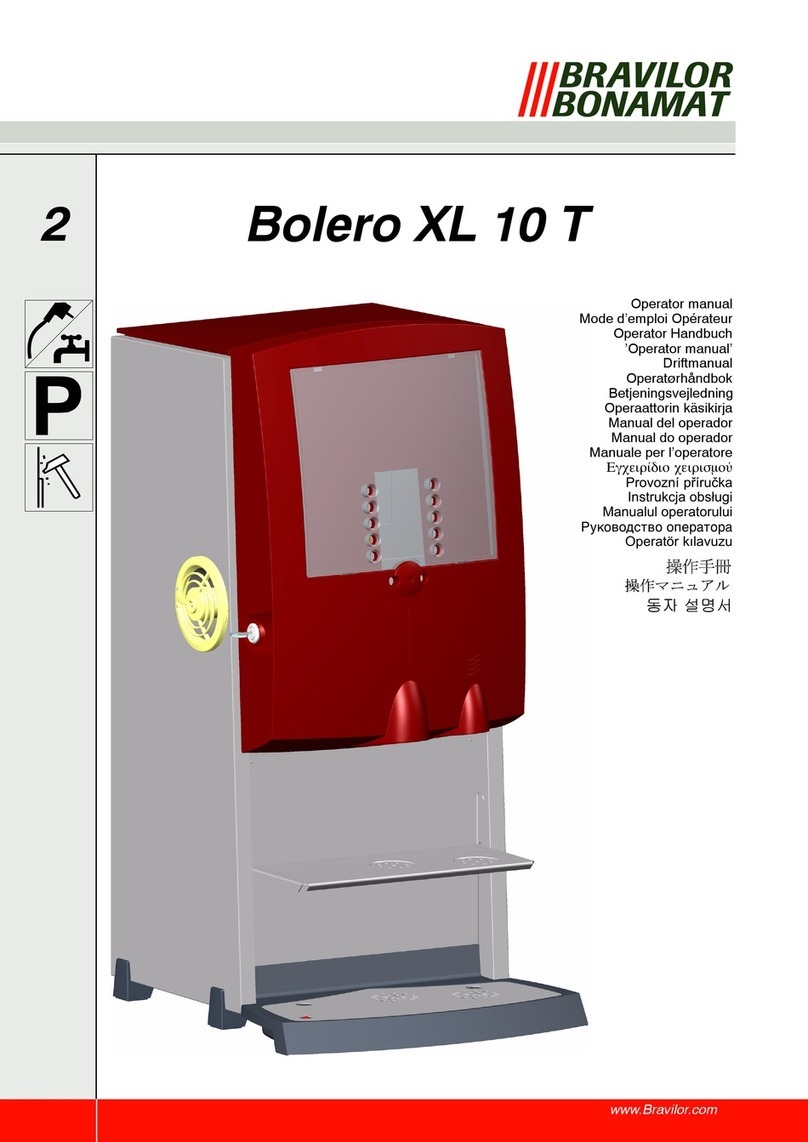 BRAVILOR BONAMAT Bolero XL 10 T Operator's manual