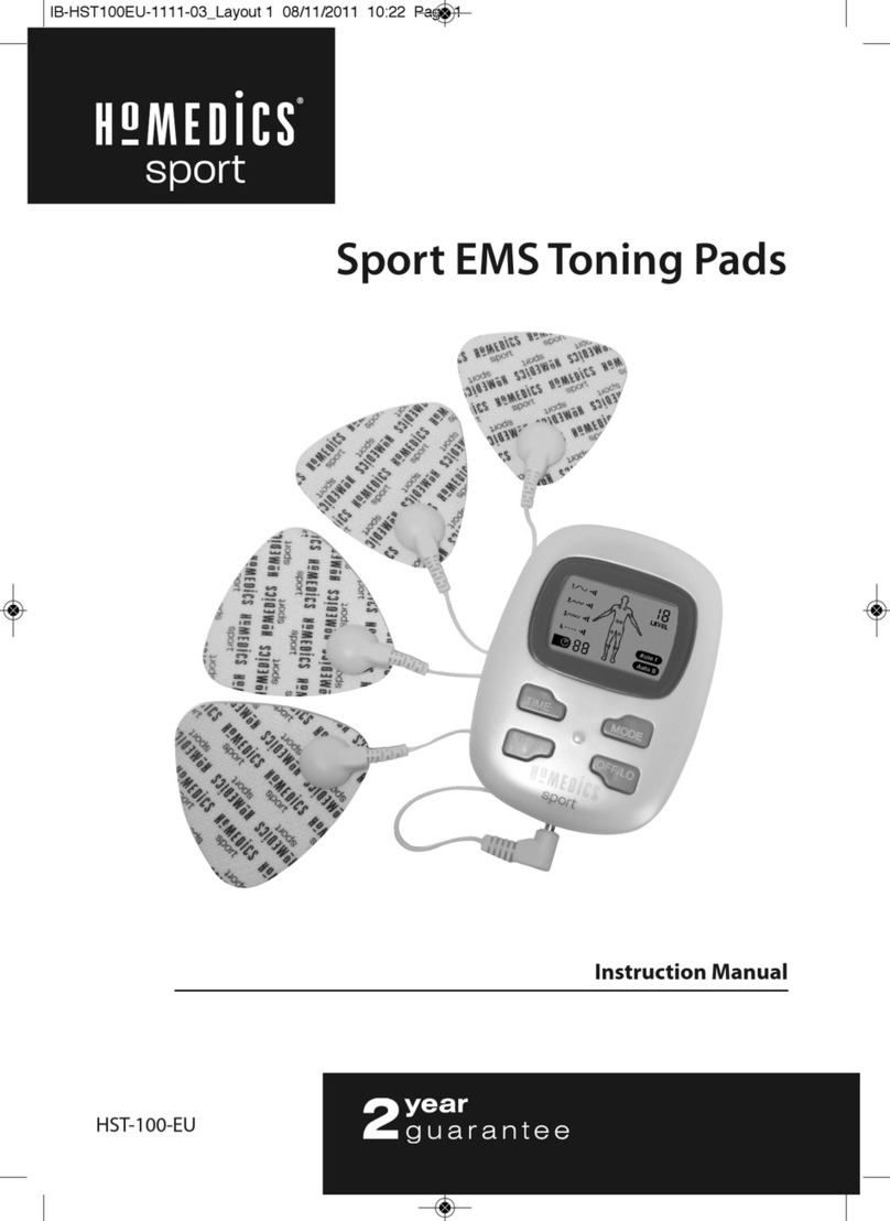 HoMedics Sport EMS Toning Pads instruction manual