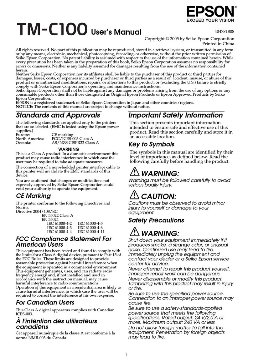 Epson TM-C100 User manual