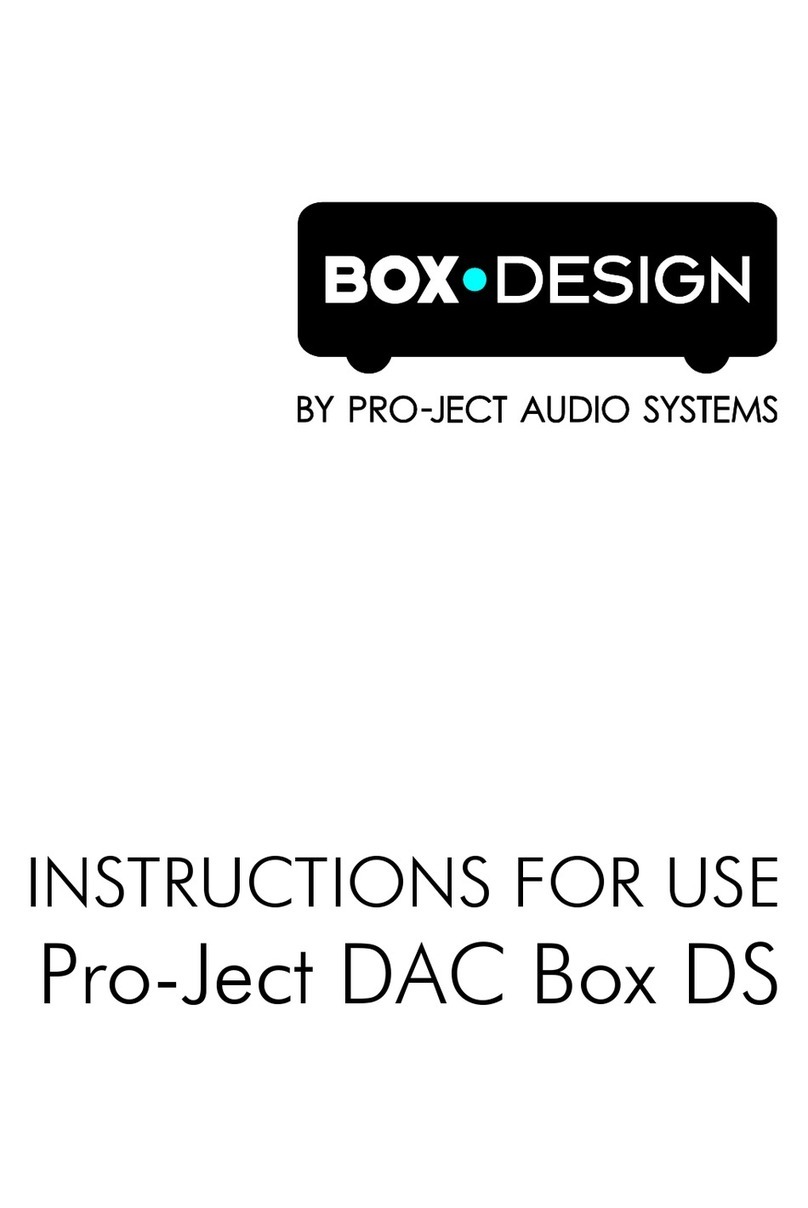 Pro-Ject Audio Systems DAC Box DS Instructions for use