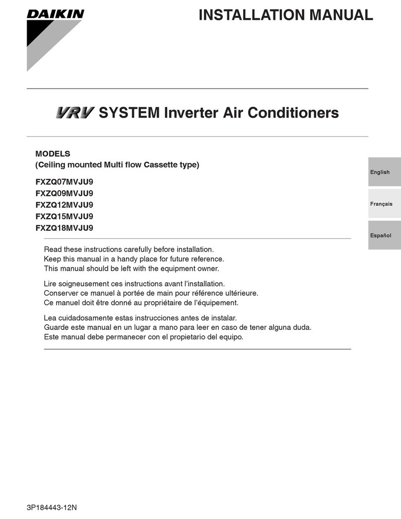 Daikin VRV FXZQ07MVJU9 installation manual