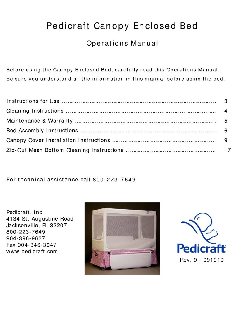 Pedicraft Canopy Enclosed Bed Operation manual