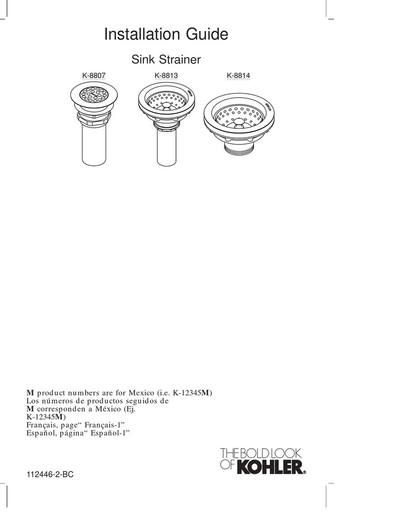 Kohler K-8807 User manual
