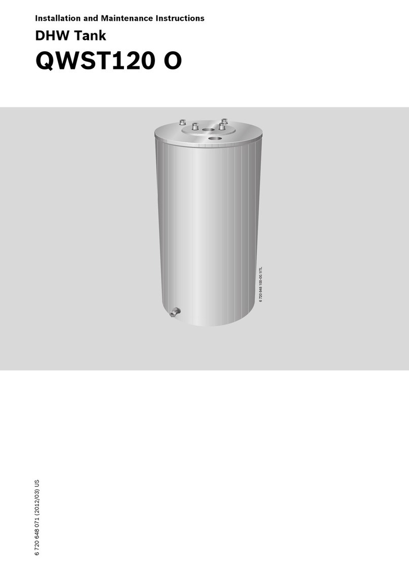 Bosch DHW Tank QWST120 O Installation and maintenance instructions