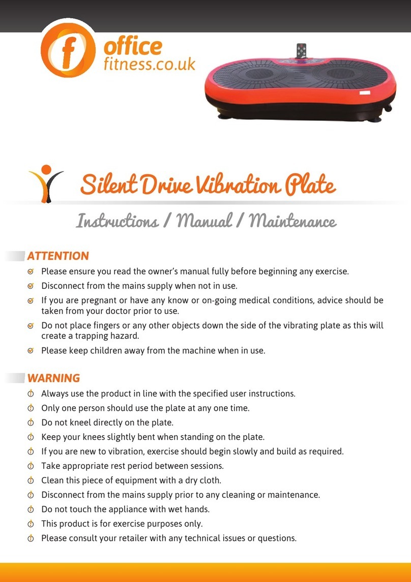Office Fitness Silent Drive Vibration Plate Instructions, manual, maintenance